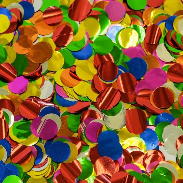 metallic foil circle confetti